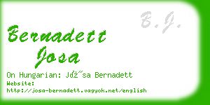 bernadett josa business card